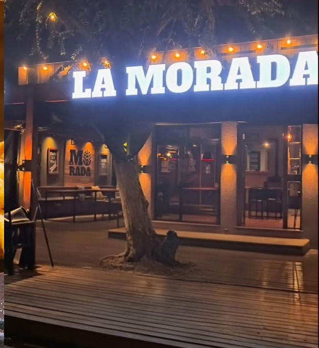 Terraza de La Morada Beer Point en Carpintería, San Luis